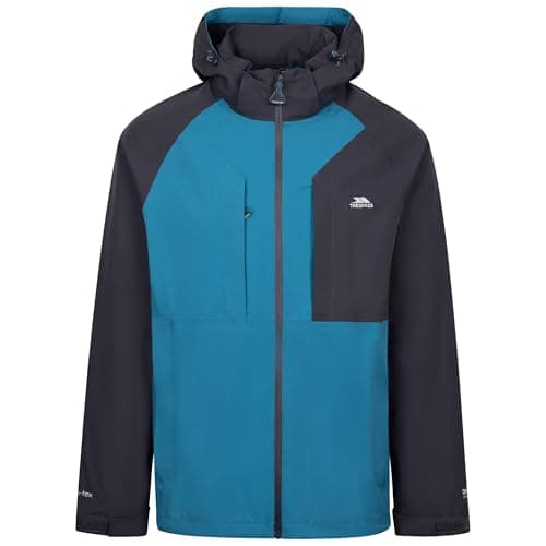 Image of Trespass Mens Outdoor Waterproof Jacket Fala - Adjustable Zip-Off Hood, Water Repellent Front Zip, 4 Zip Pockets, Hem Drawcord, Adjustable Cuffs, Inner Pocket, Taffeta Lining, Windproof, Taped Seam