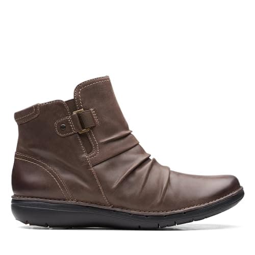 Image of Clarks Women's Un Loop Top Chelsea Boot, dark brown, 37 EU