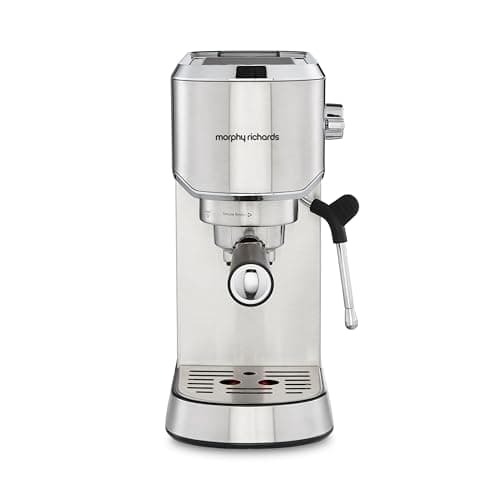Image of Morphy Richards Traditional Pump Espresso - Compact - 15 bar - Milk Frothing Wand - Stainless Steel - 172022