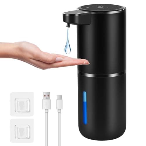 Image of Gaethra Automatic Soap Dispenser, 380ml Touchless Soap Dispensers, Wall Mounted, Long Battery Life, USB-C Rechargeable, IPX5 Waterproof Automatic Dish Soap Dispenser for Kitchen and Bathroom