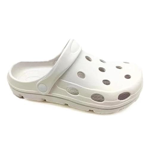 Image of sole london Ladies Faux Fur Lined Clogs Slip On Womens Garden Shoes Warm Cosy House Slippers Lightweight Mule Sandals Indoor Outdoor Comfort EVA Sole_White 7