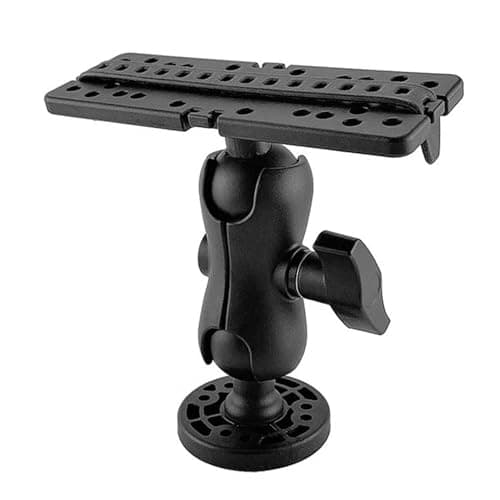 Image of Shenrongtong Fish Finder Mount | Waterproof Raft Fishfinder Mount Boat Fishing Accessories | Flexible 360 Degree Rotation Ball-Mount Fish Finder Bracket for Marine Boat Kayak Pontoon Canoe