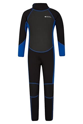 Image of Mountain Warehouse Kids Full Wetsuit - 2mm Thickness, UPF50+, Neoprene Children's Wetsuit, Flat Seams, Easy Glide Zip Swimming Wetsuit - Spring Summer Charcoal Kids Size 7-8 Years