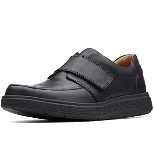 Image of Clarks Un Abode Strap Mens Black Leather, 10