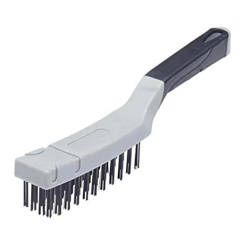 Image of ProDec 11 inch Wire Brush, 4 High Density Rows of Steel Wire for Heavy Duty Cleaning of Wood, Metal, Masonry, Paint & Grime Removal, Cleaning Rust, Grills, Tiles, Brick, 11"