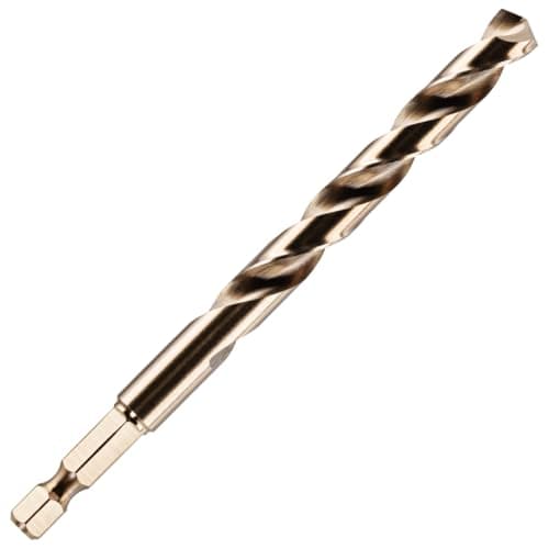 Image of Rennie Tools - 8.3mm Hex Shank HSS Gold Cobalt Jobber Drill Bit For Stainless Steel, Hard Metals, Aluminium, Cast Iron, Copper. Twist Drill Bit Sets. 8.3mm Drill Bit Metric Drill