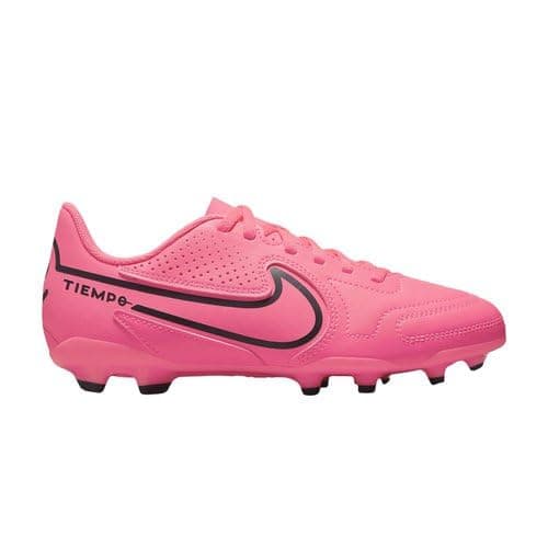 Image of NIKE Jr. Tiempo Legend 9 Club FG/MG Boys' Football Shoe, pink/black (Racer Pink/Black), 23.5 cm