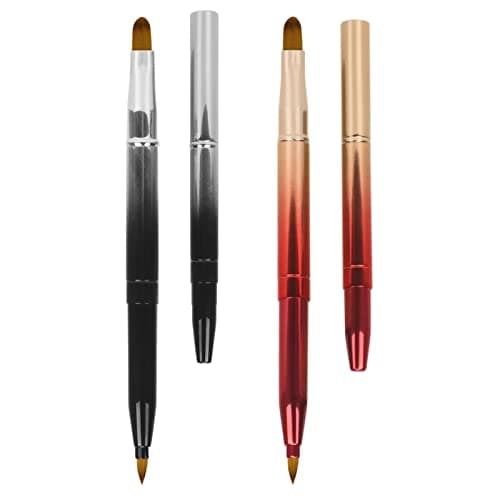 Image of Unaone [2 Pack] Lip Brush for Lipstick, Retractable Lip Brushes, Dual-ended Makeup Brush for Lipstick Lip Gloss, Include Lid