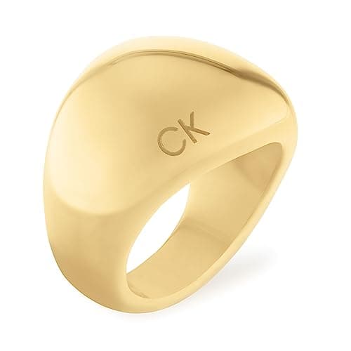 Image of Calvin Klein Women's PLAYFUL ORGANIC SHAPES Collection Ring in Yellow Gold - 35000441D