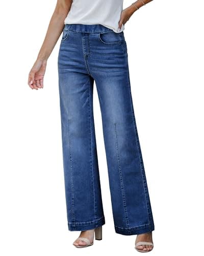 Image of Vetinee Boyfriend Jeans for Women UK Ladies Stretch Jeans Darkness Blue Size X-Large Fits UK Size 20 - UK Size 22