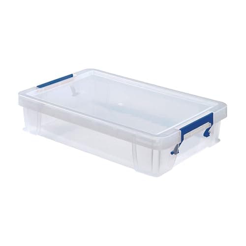 Image of BANKERS BOX Storage Box 5.5L (5 Pack) - BPA-Free, Stackable Plastic Organizer with Clip-Lock Lid, Impact-Resistant & Fully Recyclable for A4 Papers, Documents, Home & Office Supplies