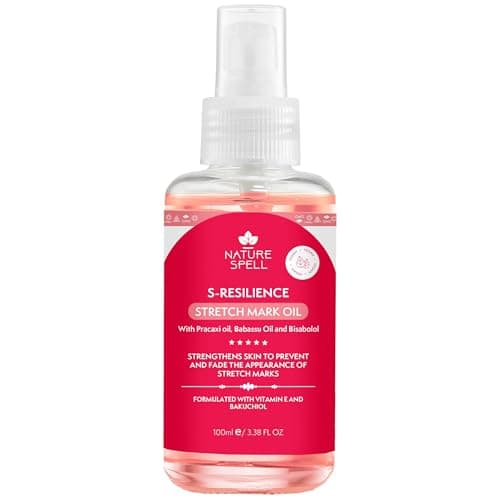 Image of Nature Spell Stretch Mark Body Oil, Strengthens Skin Elasticity & Helps With the Appearance of Stretch Marks and Scars, Infused With Vitamin E, Vegan, 100ml