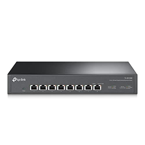 Image of TP-Link TL-SX1008 | 8 Port 10G/Multi-Gig Unmanaged Ethernet Switch | Desktop/Rackmount | Plug & Play | Fanless | Sturdy Metal Casing | Limited Lifetime Protection | Speed Auto-Negotiation