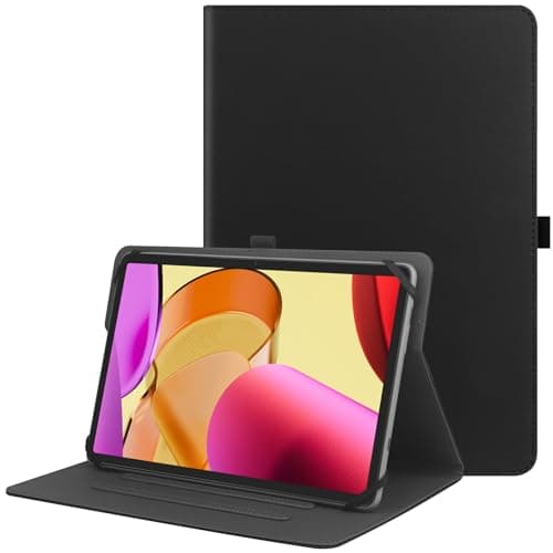 Image of HGWALP Universal 9",9.7",10.1",10.2",10.5",10.9",11" Tablet Case,Protective Cover Stand Folio Case for 9-11 Inch Tablet,Tablet Case Cover with Pen Holder for iPad, Samsung, Other Tablet-BK