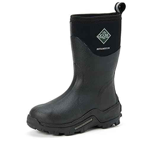 Image of Muck Boots Men's Muckmaster Mid Wellington Boots, Black (Black/Black), 8 UK