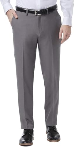 Image of Style Spot Mens Everpress Trouser Formal Pants Premium Material Regular Fit Ideal for Casual Wear (Grey Silver, 34W - 31L)