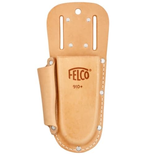 Image of FELCO Leather Holster Model 910+ Genuine Leather Side Holster for Sharpening Tool for all Secateurs Belt Loop & Pocket Clip Garden Tools Plants Gardening Horticulture Vineyard Bonsai Topiary