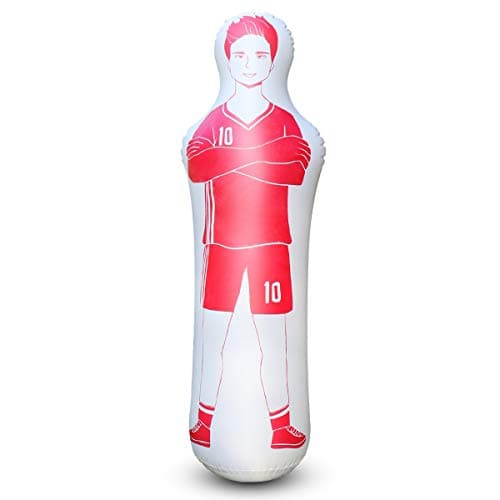 Image of ZHUYNXIR 1 PC Inflatable Soccer Dummy, Soccer Training Equipment, Inflatable Dummy Goalkeepr Air Mannequin Free Kick Wall Goalkeeper Defender Training for Children Adults, Red Dummy 63 Inch.
