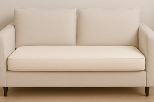 Image of SLUMBER HOME 2-Seater Booster Cushion with Removable Cover for Elderly 100cm x 50 x 7 cm Deep Firm Orthopaedic Memory Foam Cushion Two Seater Sofa Seat Pad with Water-Resistant Washable Cover (Cream)