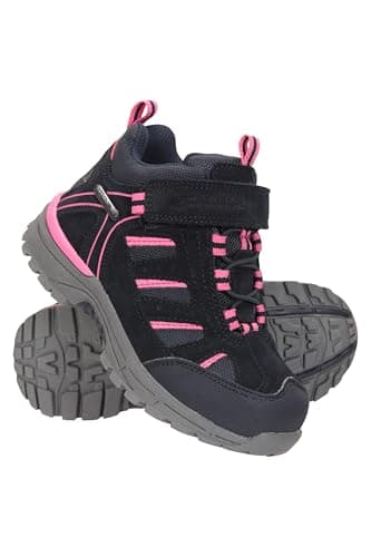 Image of Mountain Warehouse Drift Junior Kids Boots - Waterproof Rain Shoes, Durable & Breathable, Boys & Girls - For Spring Summer, Walking, Hiking & Outdoors Navy Kids Shoe Size 11