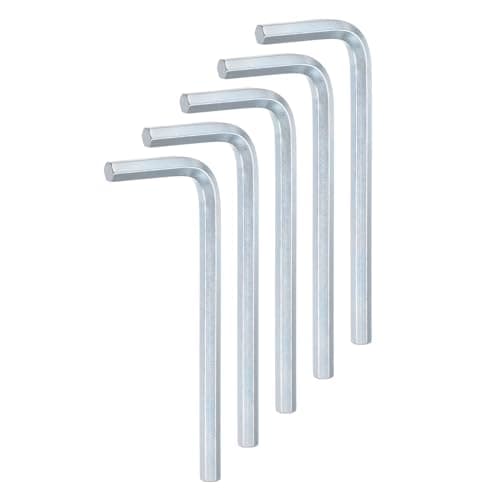 Image of sourcing map 5pcs Hex Key Wrench 4mm L-Shape Hexagon Metric Wrenches Chrome Vanadium Steel Repairing Tool for Home Repair