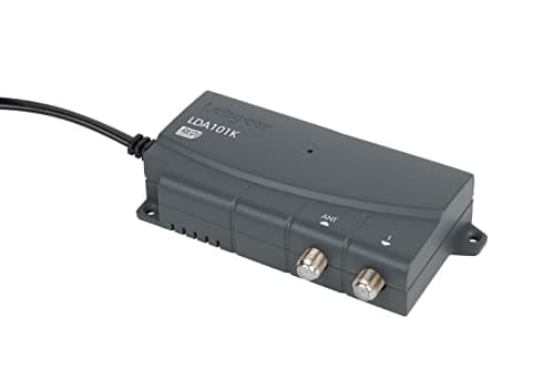 Image of Labgear TV Signal Booster Aerial Amplifier, 1 Way Signal Distribution Amplifier with F-Type Connections, 4G & 5G Filtered, Indoor TV Aerial Booster For FM/DAB, RED Compliant