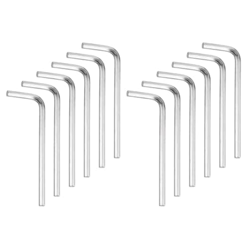 Image of sourcing map 12pcs Hex Key Wrench 1/8" 45# Steel L-Shape Hexagon SAE Wrenches Repairing Tool for Home DIY Bike Motorcycle Repair, Silver