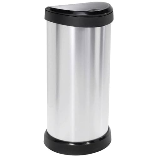 Image of Curver Decobin Bin 40 L with Handle Silver Metallic