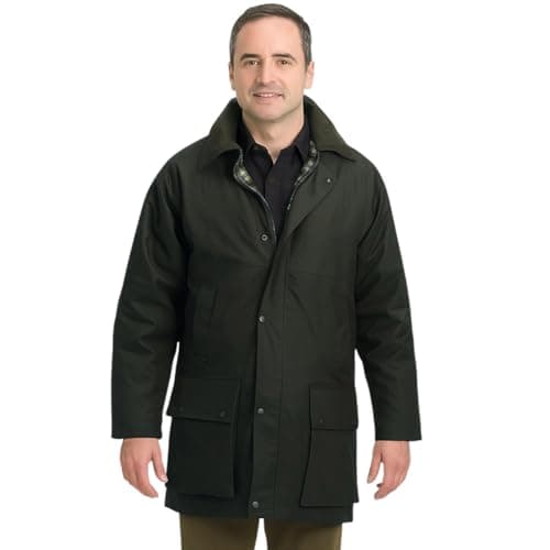 Image of GAME New British Quilted Padded Country Wax Cotton Rain Jacket (XL, Olive)