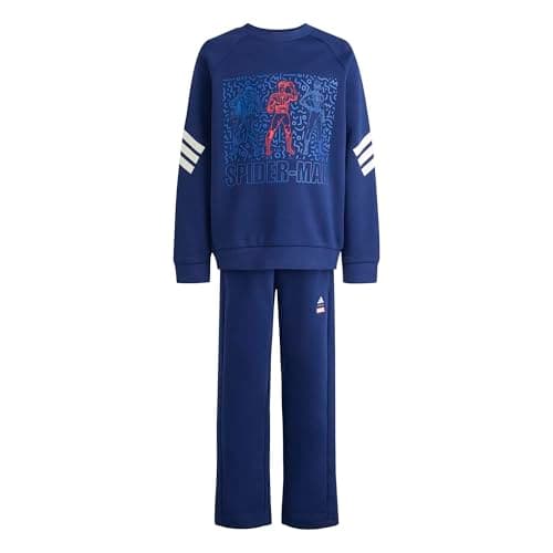 Image of adidas Unisex Kids MARVEL SPIDER-MAN JOGGER, dark blue/off white, 2-3 Years