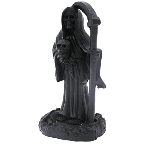 Image of Kocris Casa Death with Sickle Aquarium Fish Tank Decorations Statue Figurine Statue Reptile Turtle Lizard Tanks Terrarium Devil Skull Halloween Décor Ornament Pet