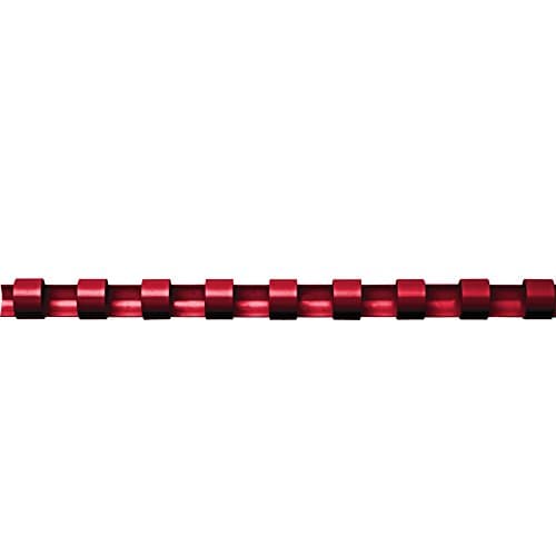 Image of Fellowes 6 mm A4 Plastic Binding Combs - Red, Pack of 100