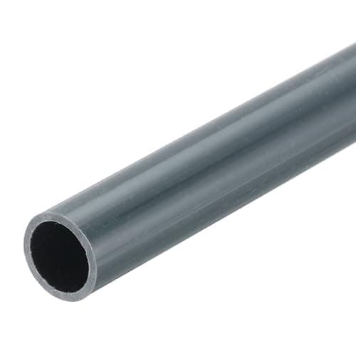 Image of sourcing map PVC Rigid Tube Round Pipe Tubing Hardware Tubing 8mm ID 10mm OD 8" Length Dark Grey High Impact for Water Pipe, Crafts