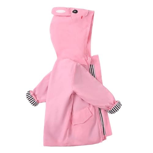 Image of Miyanuby Toddler Baby Boy Girl Outfit Coat Cartoon Lightweight Hoodie Zipper Outdoor Kids Raincoat Windbreaker Jacket