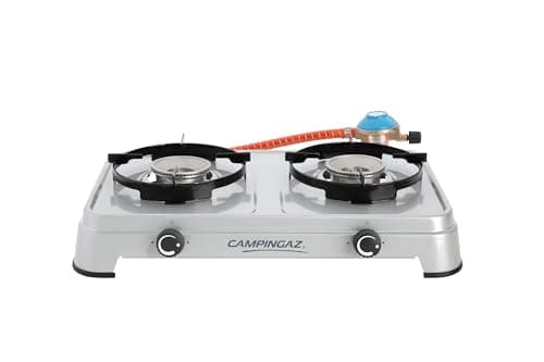 Image of Campingaz Camping Cook CV Gas Stove, 2-Burner, Camping Stove, Operation with Gas Cartridge, Portable Gas Stove with 3600 W, Cartridge Stove with 2 Infinitely Adjustable Hotplates