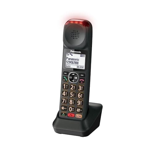 Image of Panasonic KX-TGMA45 Digital Cordless Phone Additional Handset (No standalone) & Charging Cradle, LCD, Loud Volume, Slow Talk Mode, Tone Control, Metallic Black