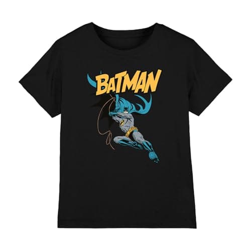 Image of Cotton Soul DC Comics Batman Action Boys T Shirt, Black, 5-6 Years