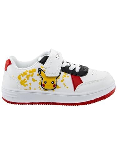 Image of Pokemon Boys Shoes, Boys Trainers, Pikachu Kids Trainers, Official Merchandise, White Size 1