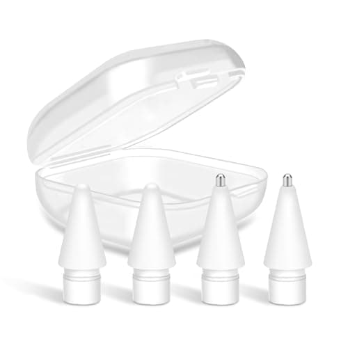 Image of HAUXGOGO Apple Pencil Nibs [4 pcs] Replacement Tips for iPencil Stylus 1st/2nd Generation, 2 Different Tip Lengths