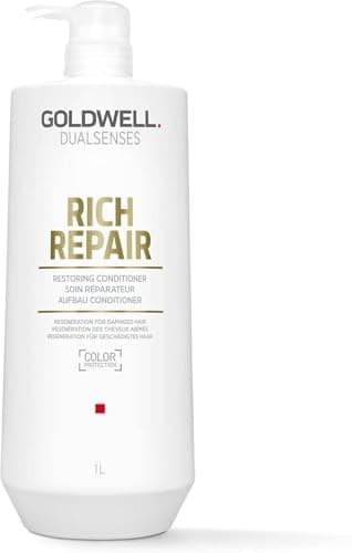 Image of Goldwell Dualsenses Rich Repair Conditioner, For Dry to Damaged Hair, Instantly Detangles & Reduces Breakage, 1L