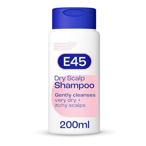 Image of E45 Dry Scalp Shampoo for Very Dry, Itchy and Flaky Scalp - Anti Dandruff Shampoo with hydrating Vitamin B5 – Free from fragrance, soap and perfume 200ml