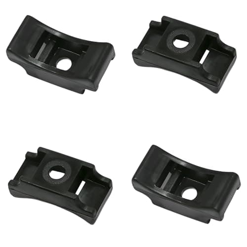 Image of TERF® 20 Pcs Black Screw Mount Cable Tie Bases - Cable Ties up to 13mm Wide - 6mm (M6) Screw Hole - Saddle Mount Cable Tie Fixings for Home Office Workshop Warehouse DIY Use