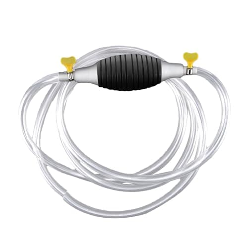 Image of Liquid Suction Pump: Manual Siphon Pump, Heavy Duty and Anti-Kink Design, High Capacity and Long Reach Transfer Hoses | Quick Hand Siphon for Garden Tools,