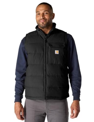 Image of Carhartt Men's Montana Loose Fit Insulated Vest, Black, S