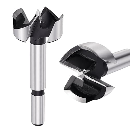 Image of DTGN 1-3/8"(35mm) Forstner Drill Bit - 1Pack - Good for Wood Plastic Plywood - Carbon Steel Woodworking Hole Saw Cutter with Round Shank - Silver