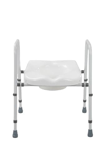 Image of Angel Mobility Raised Toilet Seat and Frame.Height,Width Adjustable,Non-Slip Ferrules,Toilet Surround,Integral Armrests,Push-Pin Adjustment,No Tools Required,Minimal Assembly,Elderly,Hip Surgery