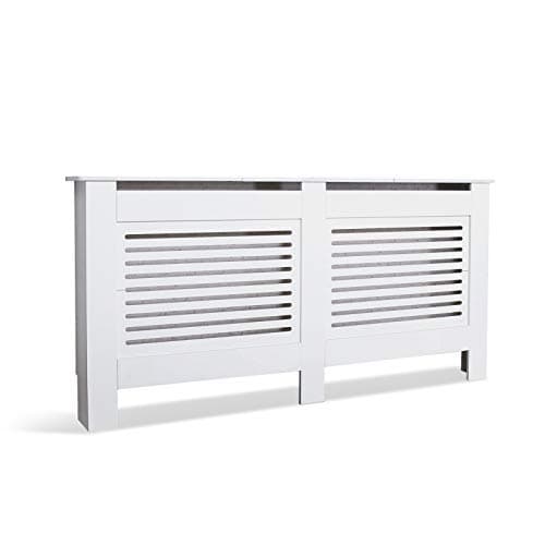Image of Mondeer Radiator Cover, Cabinet MDF Horizontal Modern White Decorative for Living Room Bedroom XL(172cm)
