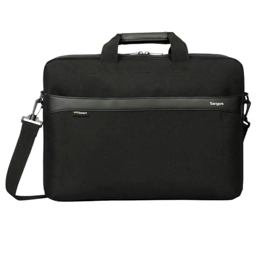 Image of Targus GeoLite Advanced Laptop Briefcase – 16” & 17.3” Sizes – Lightweight, Durable & Water-Resistant Topload Case with Adjustable/Removable Shoulder Strap – Black