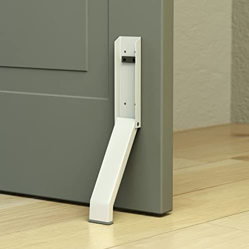 Image of Aglaiprty Door Stopper, Door Holder, No Drilling Door Stoppers, Easy Pedal Kick Down Door Stop(White x 1 Pack)