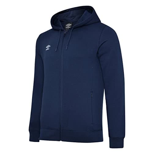 Image of Umbro Mens Club Leisure Full Zip Hoodie (L) (Navy/White)